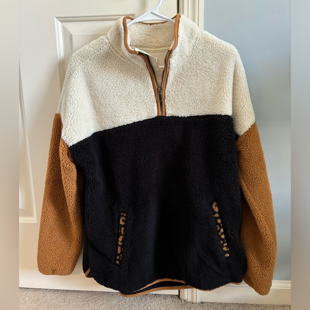 Time And Tru fuzzy quarter zip